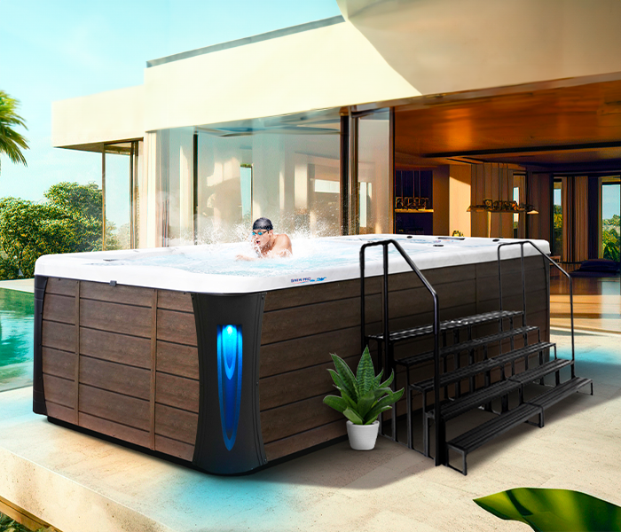 Calspas hot tub being used in a family setting - Rockford